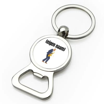 Akyol - man met saxofoon met eigen naam flesopener - Muziek - muziek liefhebbers - iemand die houdt van saxofoons - verjaardag - cadeau - kado - 9 bij 3 cm