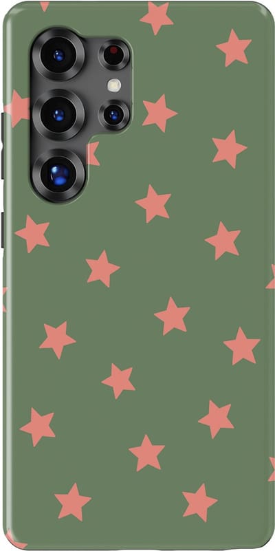 DripCase Hoesje Samsung Galaxy S25 Ultra | Sterren Design | Magnetisch Opladen | 2-in-1 Ontwerp | Stars Backcover Pink Moss