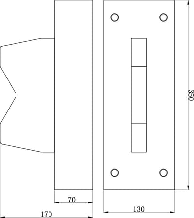 Persblok V-blok 100 t 350 x 130 x 170 mm persen MW Tools PBL100T