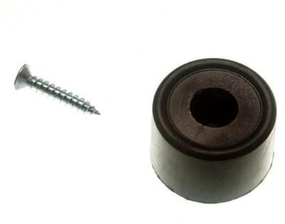 Deurstopper Set - Deurvastzetter Rubber - Voorkom Deurschade - Met Schroeven - 40 Stuks - Zwart