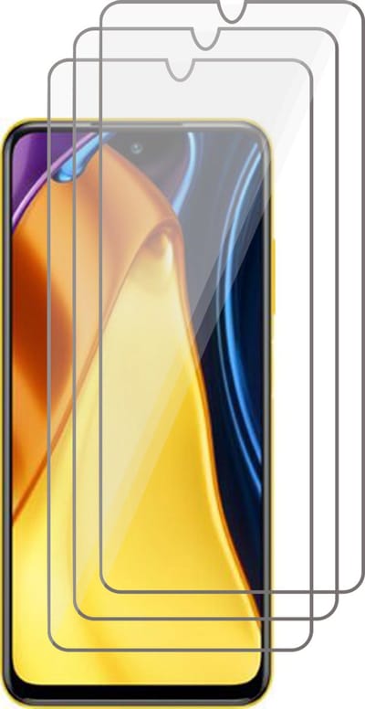 Screenprotector geschikt voor Xiaomi Poco M3 Pro - Screen Protector Glas - 3 stuks