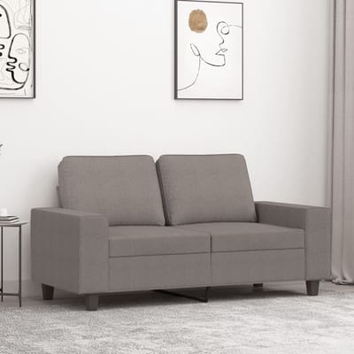 vidaXL - Tweezitsbank - 120 - cm - stof - taupe