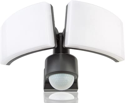 LED Spot met Bewegingsmelder 360° - 2x20W, 4400lm, IP65, Voor Wand- en Hoekmontage