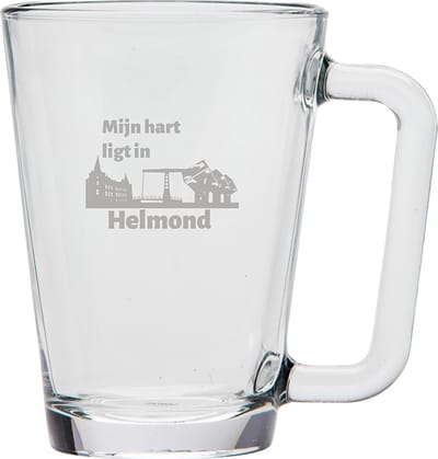 Gegraveerde theeglas 26cl Helmond
