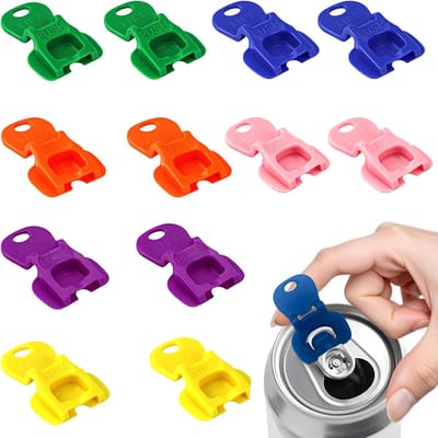 Beverage can closure set van 12 - kleurrijke herbruikbare sluitingen - met opener - ideaal voor feesten - SnelShoppen