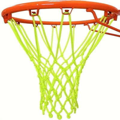 1 stuk, Unisex Glow-in-the-Dark Basketbalnet, Duurzaam Nylon Basketbalnet Voor Nachtelijk Buiten Familieplezier yellow