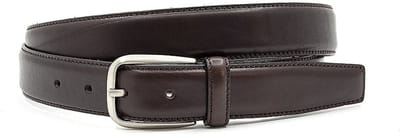 Nette donker bruine pantalon riem - Heren riem - 3 cm breed - Leer - Pantalon riem - Verstelbaar - Maat 90
