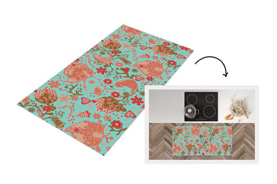 Keukenloper - Loper keuken - Peperkoekhuisje - Bloemen - Katten - Sneeuwvlok - Patronen - 120x60 cm - Keukenloper vinyl
