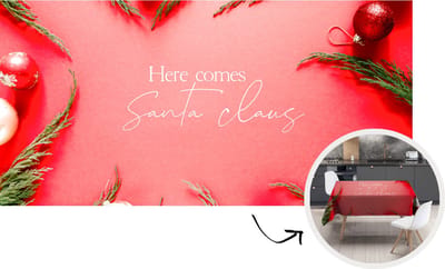 Kerst Tafelkleed - Kerstmis Decoratie - Tafellaken - Kerst - Santa - Rood - 260x130 cm - Kerstmis Versiering