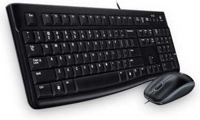 Logitech Desktop MK120 toetsenbord Inclusief muis USB QWERTY Scandinavisch Zwart