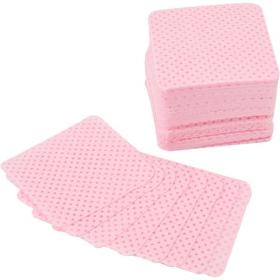 500 PCS Coton Nettoyant Bouteille de Colle à Ongles Carré Absorbant Doux Coton Nettoyant Adhésif pour Ongles pour rose