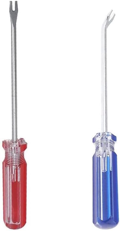 Nageltrekker Set - Nietverwijderaar Hefboom - Meubelreparatie - Ergonomisch Handvat - 2 stuks 9 inch - Rood Blauw