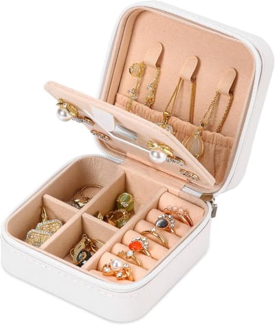 Jewelry Box met Spiegel - Compacte Sieraden Organizer voor Reizen en Thuis