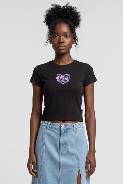 Vans Barbed Heart W Tee Black Taglia: L | Maglie Sportivi Outlet | Donna | Nero