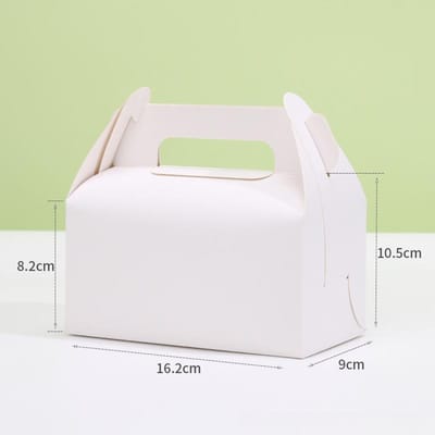 20 stuks/set Taartverpakking Doos Kraftpapier Snoepdoos Verjaardag DIY Cadeauverpakking Doos Feestdecoratie Taartdoos Verpakking Doos GPapierhouder Niet Inbegrepen wit