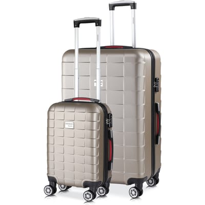 Hardcase Set 2 stuks Exopack Champagne ABS
