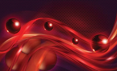 Red Abstract Modern Photo Wallcovering