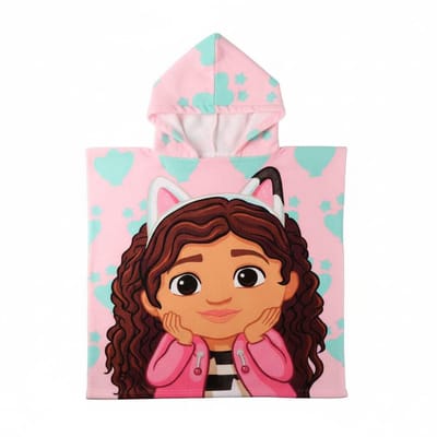 Gabby’s Poppenhuis Poncho Meisjes – Strandponcho met Capuchon – Sneldrogend – Kinder Badponcho Strand Zwembad