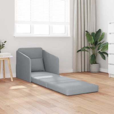 vidaXL - Slaapbank - Lichtgrijs - 65 - x - 80 - x - 83 - cm - Stof