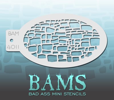 Bad Ass Stencil Nr. 4011 - BAM4011 - Schmink sjabloon - Bad Ass mini - Geschikt voor schmink en airbrush