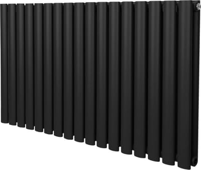 Ovale kolomradiator - zwart - 600mm x 1020mm - 4562 btu