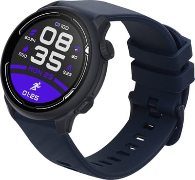 kwmobile Sporthorloge bandje geschikt voor COROS PACE 2 / APEX (42mm) horlogeband - Siliconen smartwatch band met carbon print in donkerblauw