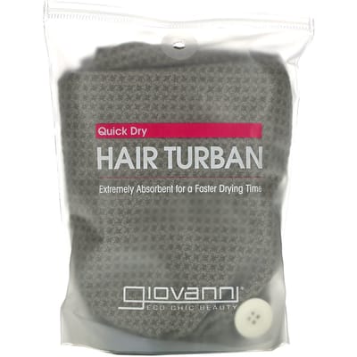 Giovanni, turban à cheveux à séchage rapide, 1 turban à cheveux