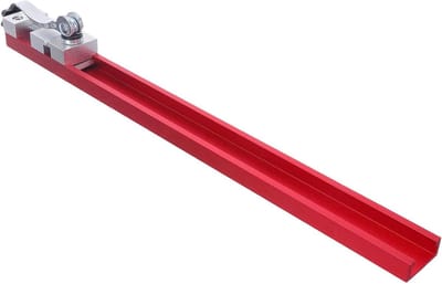 Zaaggeleider Aluminium - Precisie Snijgeleiding - Nauwkeurig Zagen - Verstelbaar Systeem - 37 cm Lengte - Rood