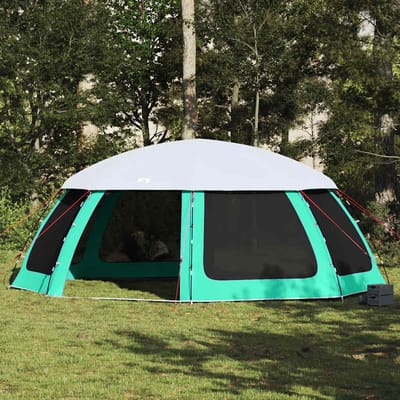 vidaXL - Zwembadtent - uitneembare - buiten- - gaaswanden - 690x690 - cm - zeegroen