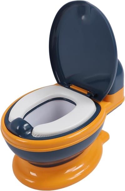 Zindelijkheidstrainer Peuters - Kinder Potty - Zelfstandig Plassen - Hoge Simulatie Toilet - 40 x 29 x 19 cm - Grijs