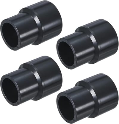 4-Pack PVC Reducer Koppeling 32x27 mm Rechte Verloopstuk voor Waterleidingen - Grijs