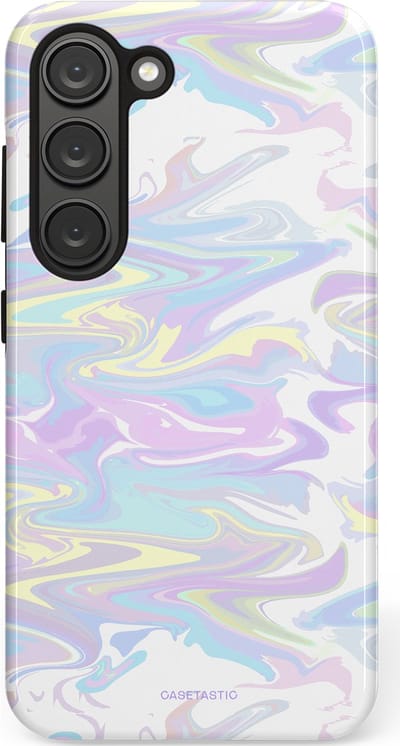Casetastic Hoesje Geschikt voor Samsung S23 - Stijlvolle Beschermende Duo-layer Case - IJsdans van kleur