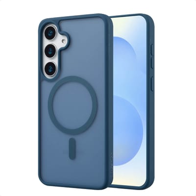 imoshion Hoesje - Geschikt voor Samsung Galaxy S25 - Color Guard Backcover met Magnetische Ring - Donkerblauw