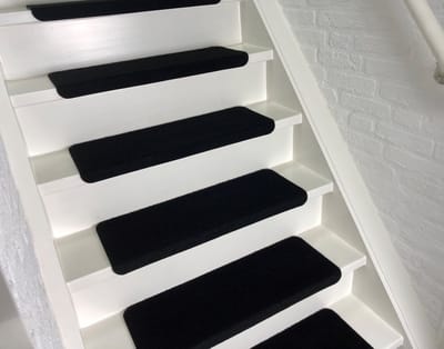 Elite Trapmatten - 17 stuks - Robuust diep zwart - 65x22x3,5 cm - Rechthoekig