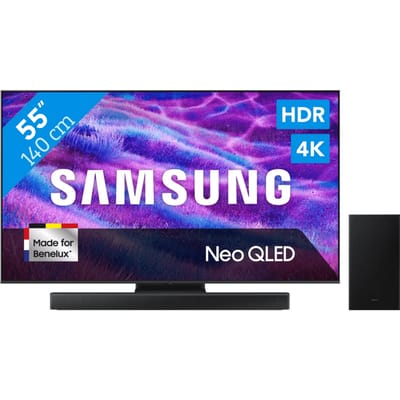 Samsung 55" Neo QLED QN82F 4K (2025) + Samsung HW-B66CF Zwart