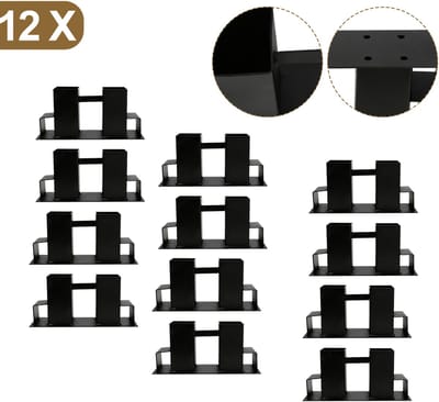 12x Hout stapelhulp Stapelhulp Brandhoutrek Brandhout stapelhulp zwart Houtstapelhulp