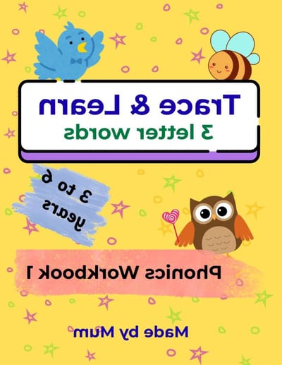 Leerboek 3-letter Woorden - Schrijfboek Phonics - Woorden Leren Lezen - Meer dan 100 Woorden - 74 Pagina's