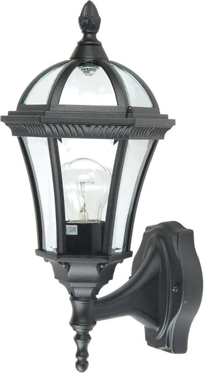 Garden Zone LED Wand Buitenlamp Ledbury | 1X E27 Max 60W | IP44 | Dimbaar | Black