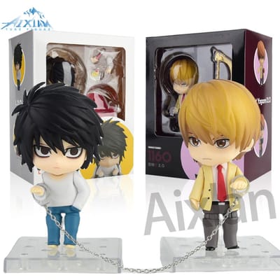 Aixlan#1160#1200 DEATH NOTE Figuur Yagami Light Schattige Editie 10CM L·Lawliet PVC Actiemodel Anime Speelgoedcadeau Verzamelfiguur