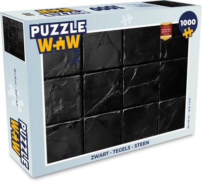 Puzzel Zwart - Tegels - Steen - Legpuzzel - Puzzel 1000 stukjes volwassenen