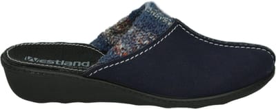 Westland - AVIGNON 308 - Dames pantoffels - Kleur: Blauw - Maat: 40