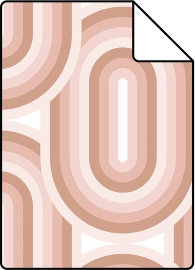 Proefstaal ESTAhome behang retro ornamenten zacht roze - 26.5 x 21 cm - 130982-S