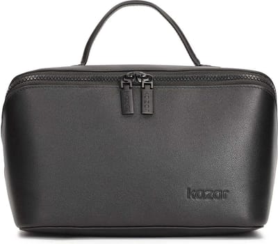 Middelgrote beautycase in volnerfleer