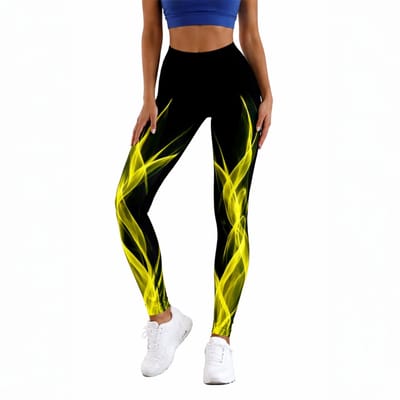 Flame Legging - Dames - Vlammen - Mode - Sport - Lang