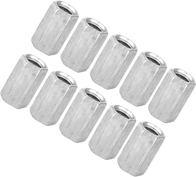 Dailygoods- Bevestigingsstang M8 x 20 - Zeskantige Moer - Schroefdraad - Afstandsmoer - Koolstofstaal - Corrosiebestendig - Bevestigingsmiddelen