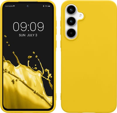 kwmobile telefoonhoesje geschikt voor Samsung Galaxy A55 5G - Hoesje voor smartphone - Back cover in stralend geel