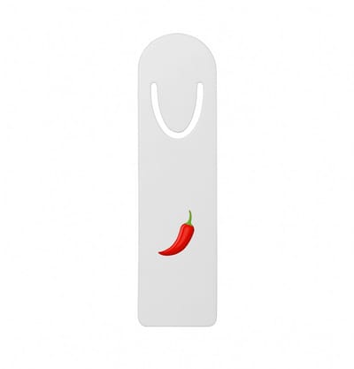 Hacebo® - Rode peper metalen boekenlegger - Groente - Groente liefhebbers - Chillipeper - pittige peper Bladwijzer boekenleggers - 12.7 cm x 3.2cm