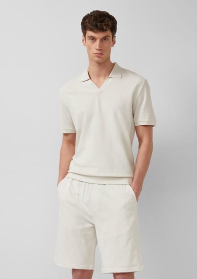 s.Oliver - male - Poloshirt van getextureerde katoenjersey