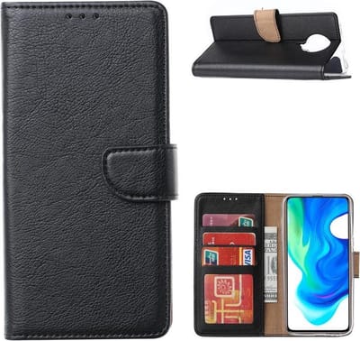 Bookcase Geschikt voor: Xiaomi Poco F2 Pro / Redmi K30 Pro - Zwart - portemonnee hoesje