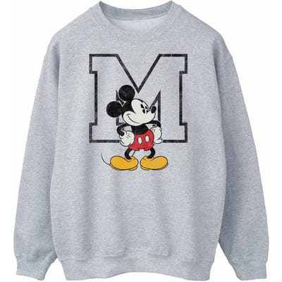 Disney Heren Classic M Mickey Mouse Sweatshirt (Sportgrijs)